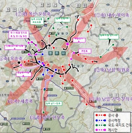 청주시 "3순환로 연계 방사형 도로, 25분 생활권 구축"