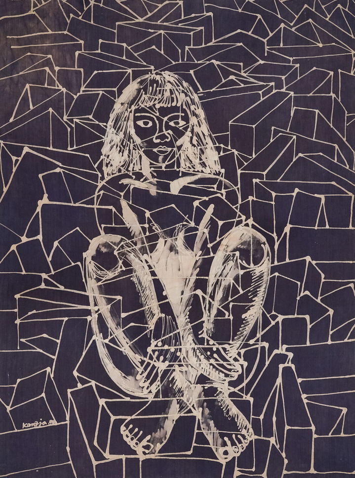 정강자, 무제, 1980, Wax-resist dyeing on cloth (Batik Painting), 117 x 87 cm (1) *재판매 및 DB 금지