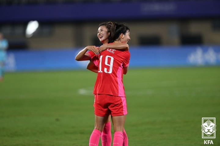 [서울=뉴시스]여자축구대표팀, 미얀마에 3-0 완승. (사진=대한축구협회 제공)