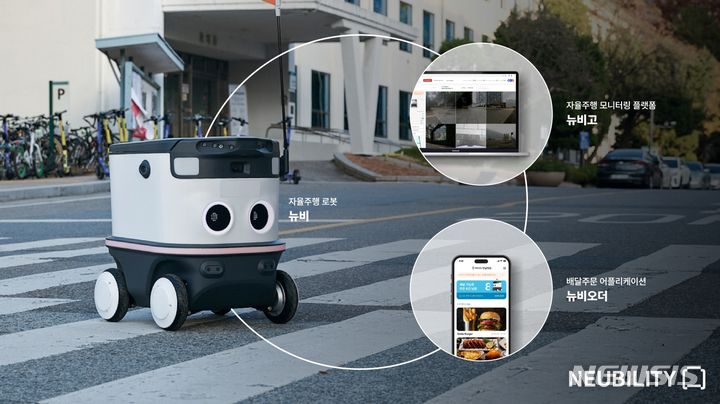 [서울=뉴시스] 자율주행 로봇 서비스 플랫폼 '뉴빌리티'는 11월 규제 해소에 맞춰 로봇 상용화를 위한 통합 솔루션을 제공한다. (사진=뉴빌리티 제공). photo@newsis.com