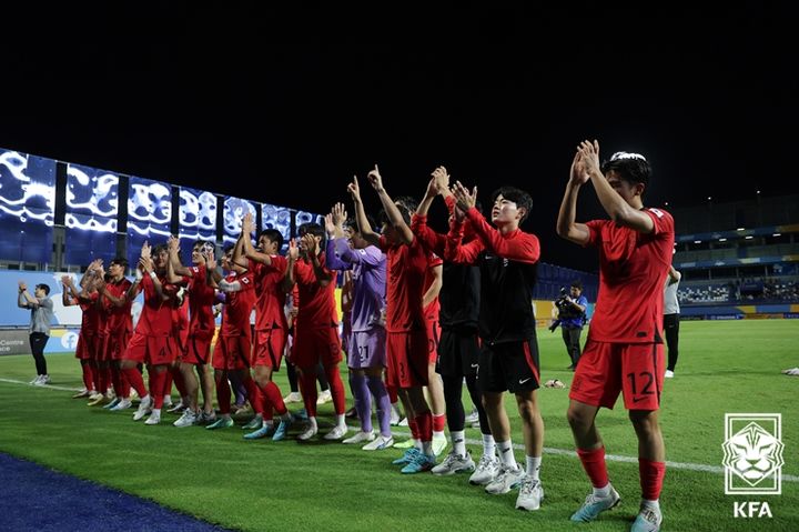 [서울=뉴시스] U-17 아시안컵 당시 U-17 대표팀. 2023.09.28. (사진=대한축구협회 제공) *재판매 및 DB 금지