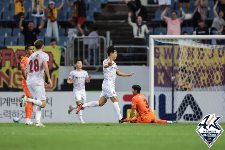 [서울=뉴시스]광주 하승운 골. 2023.10.01. (사진=한국프로축구연맹 제공) *재판매 및 DB 금지