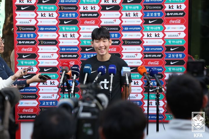 [서울=뉴시스]축구대표팀 미드필더 홍현석. (사진=대한축구협회 제공)