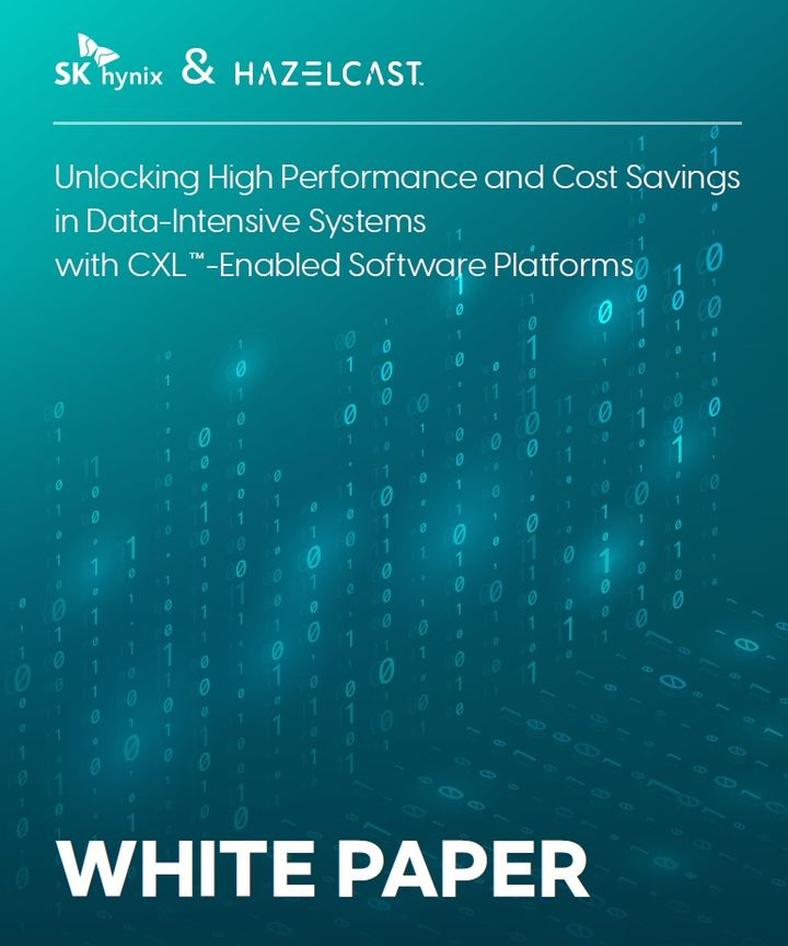 [서울=뉴시스]17일 업계에 따르면 SK하이닉스는 최근 데이터 처리 플랫폼 기업인 헤이즐캐스트(HazelCast)와 협력해 CXL 기술 적용 사례에 대한 백서(Whitepaper)를 발간했다. photo@newsis.com *재판매 및 DB 금지