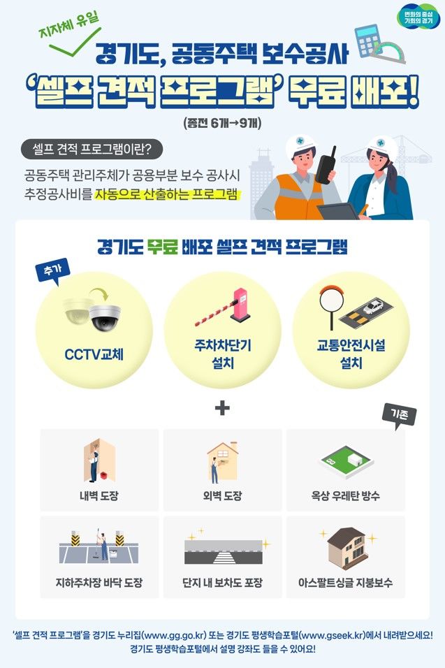 셀프 견적 프로그램. (사진=경기도 제공) *재판매 및 DB 금지