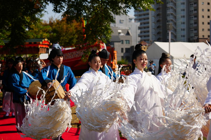 지난 5일(현지시간) 일본에서 열린 '사천왕사 왔소' 축제에 4만명의 인파가 모였다. (사진=주오사카한국문화원 제공) photo@newsis.com *재판매 및 DB 금지