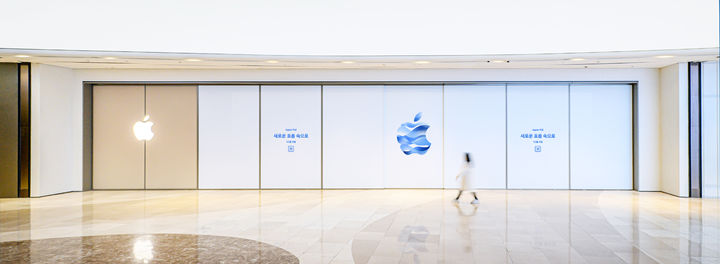 애플은 한국의 여섯번째 애플스토어 '애플 하남' 개장을 기념하기 위해 27일 매장의 외벽 바리케이드를 공개했다. 스타필드 내에 들어서는 애플 하남은 오는 12월9일 개장 예정이다. (사진=애플 제공) *재판매 및 DB 금지