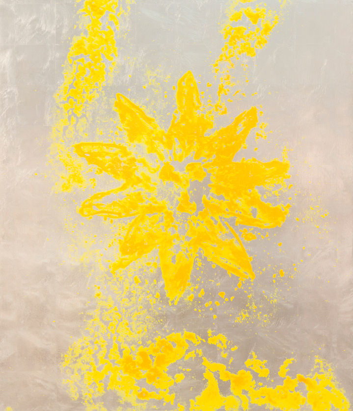 장-미셸 오토니엘 〈Passiflora〉 2023 Painting on canvas, color inks on white gold leaves84 x 72 x 5 cm Courtesy of the artist and Kukje Gallery 사진: Othoniel Studio 이미지 제공: 국제갤러리 *재판매 및 DB 금지
