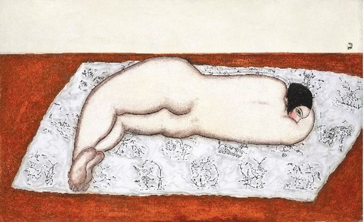 산유 (SANYU 1895-1966) 태피스트리 위에 누워 있는 나부(Femme nue sur un tapis) Painted in 1929, Price realised(구매자 수수료 포함),HK$187,375,000 / 한화 약 309억 원.//11월 경매 20/21세기 미술 경매 최고가 작품. *재판매 및 DB 금지