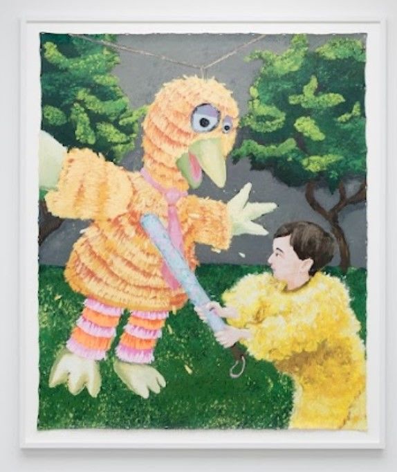 Manuel Solano Big Bird, 2023 Painting - Acrylic on canvas 180 x 150 cm (71 x 59 in) Framed Dimensions: 196 x 166 x 5 cm (60 x 51 x 2 in) (MSO18138) Courtesy Peres Projects *재판매 및 DB 금지