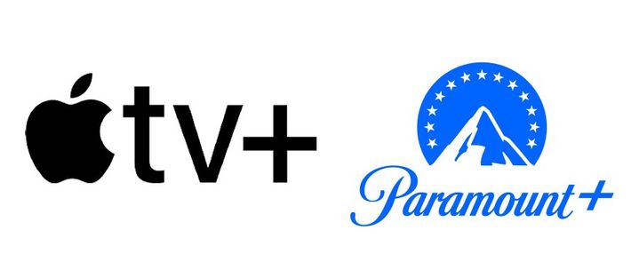 [서울=뉴시스] 월스트리트저널(WSJ)에 따르면 애플과 파라마운트는 각사 OTT 서비스를 결합 상품으로 출시하는 등의 방안을 논의하고 있다. (사진=각사 제공) *재판매 및 DB 금지