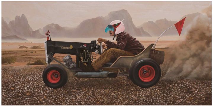 Mishin Rider 100x199.5cm, acrylic on canvas, 2022 *재판매 및 DB 금지