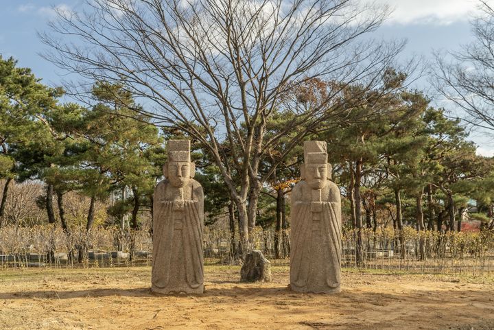 故 삼성 이건희 회장이 기증한 문인석.(국립전주박물관 제공)     *재판매 및 DB 금지