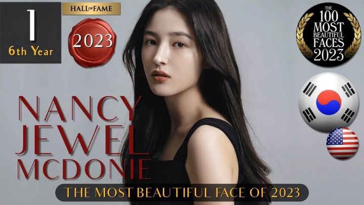 [서울=뉴시스] 그룹 '모모랜드' 출신 낸시가 '2023 세계에서 가장 아름다운 얼굴' 1위에 선정됐다. (사진=TC 캔들러 유튜브 제공) 2024.01.02. photo@newsis.com *재판매 및 DB 금지