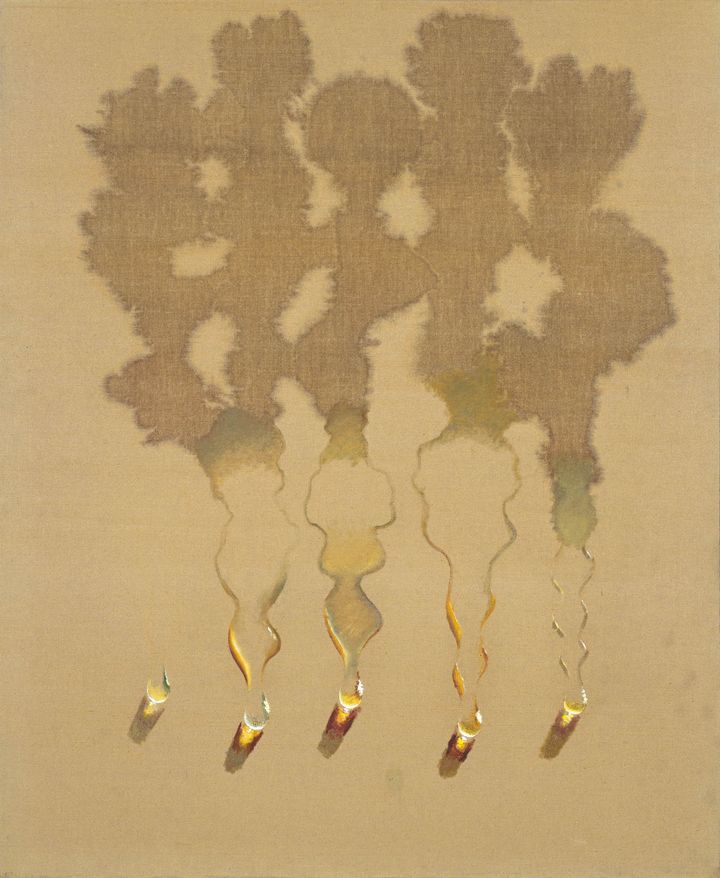 김창열(1929 ~2021)온고지신 ,oil on hemp cloth,195×160cm, 1979, 추정가 6억~10억원. *재판매 및 DB 금지