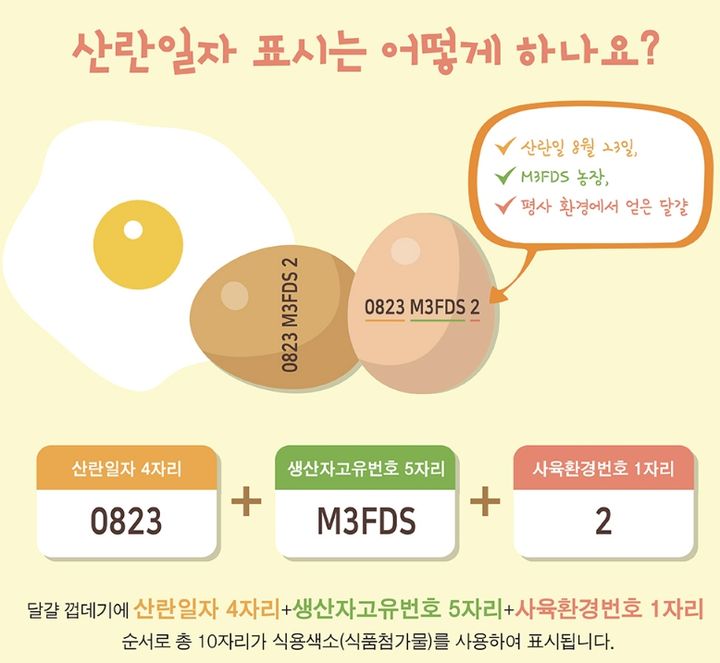  [서울=뉴시스] 19일 식품업계에 따르면 식품의약품안전처가 2019년 시행한 달걀 껍데기 산란일자 표시제로 많은 소비자가 신선한 달걀을 구매하는데 도움을 받고 있다. (사진=식약처 제공) 2024.01.19. photo@newsis.com *재판매 및 DB 금지