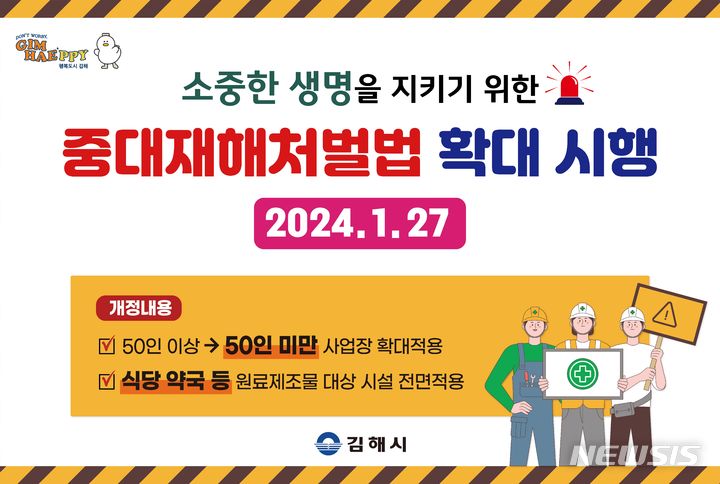 [김해=뉴시스] 김해시 중대재해처벌법 확대시행 대응. (이미지=김해시 제공) 2024.01.19. photo@newsis.com