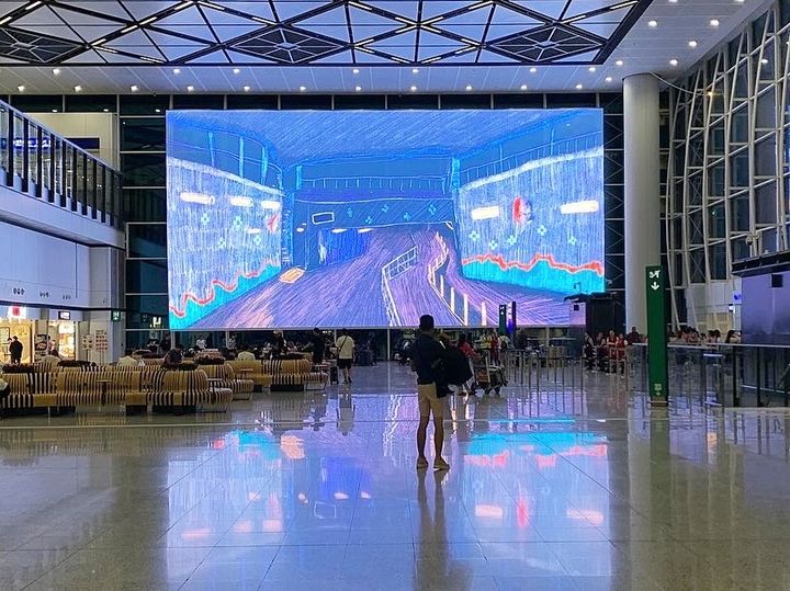 'Park Voyage' 2023, Hong Kong International Airport, video Installation view  *재판매 및 DB 금지