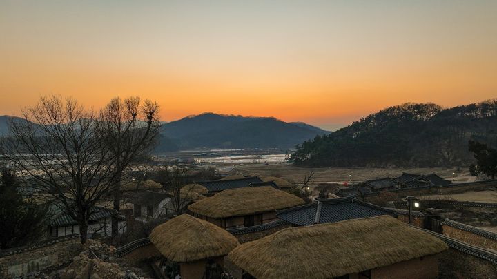 야간관광 특화도시로 선정된 성주 한개마을 노을. (사진=문화체육관광부 제공) photo@newsis.com *재판매 및 DB 금지