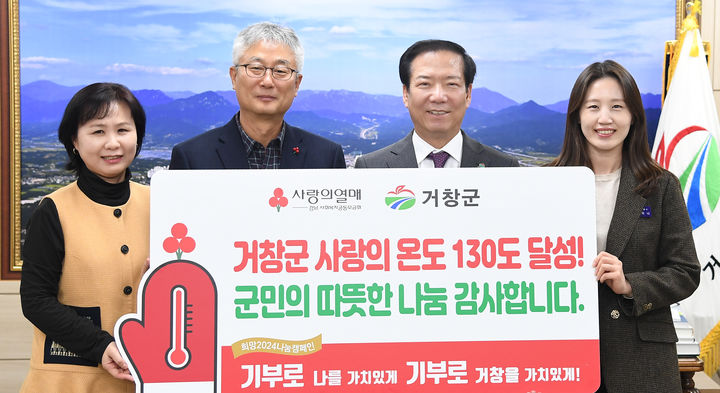 [거창소식]사랑의 온도탑 130도, 2억3500만원 등