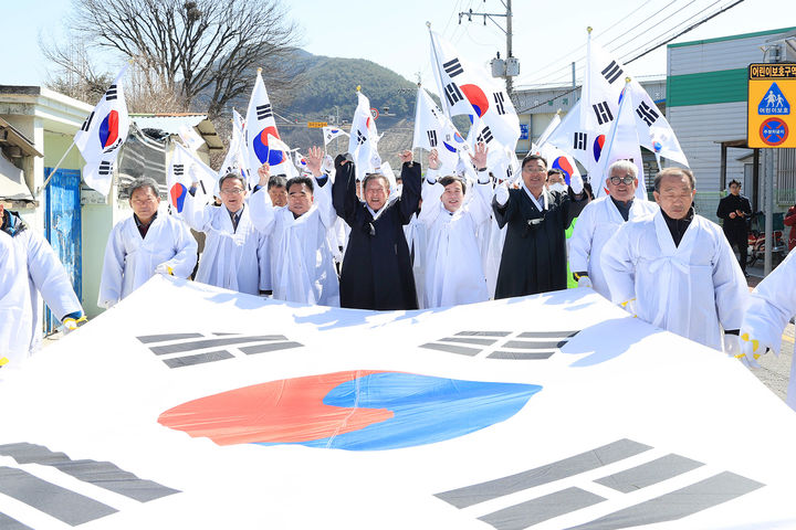 [함안=뉴시스]제105주년 함안 칠북 연개장터 3·9 독립만세운동 기념 문화제.2024.03.09.(사진=함안군 제공) photo@newsis.com *재판매 및 DB 금지