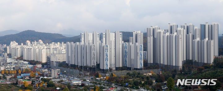 용인 시내 아파트 밀집 지역 모습. 뉴시스 자료사진.