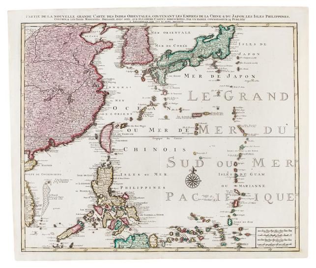 [서울=뉴시스] 네덜란드 지도출판자이자 서적상인 얀 바렌드 엘웨(1746~1816)가 1792년 제작한 '동아시아 지도' (사진=동북아역사재단 제공 ) 2024.3.19. photo@newsis.com *재판매 및 DB 금지