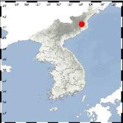 [서울=뉴시스] 기상청은 27일 오전 9시43분10초께 북한 함경북도 길주 북북서쪽 43㎞ 지역에서 규모 2.9 지진이 발생했다고 밝혔다. (사진=기상청 제공) *재판매 및 DB 금지