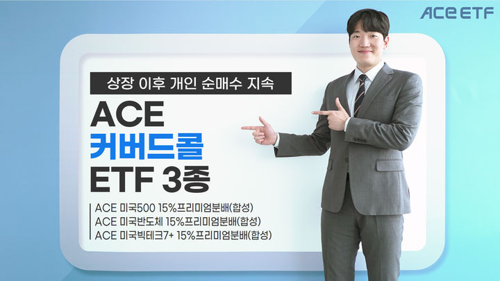 한투운용 "커버드콜 ACE ETF 3종, 상장 후 개인 순매수 지속" 