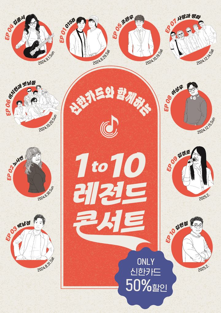 신한카드, 4050 고객 위한 '1 to 10 레전드' 콘서트
