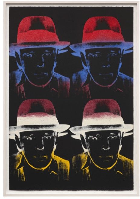 앤디 워홀,Joseph Beuys , 1980–83. 레녹스 뮤지엄 보드에 개별 트라이얼 프루프 스크린 인쇄. 111.8 x 76.2 cm (44.02 x 30 in). © The Andy Warhol Foundation for the Visual Arts, Inc. / Schellmann Art / DACS, London, 2024 *재판매 및 DB 금지