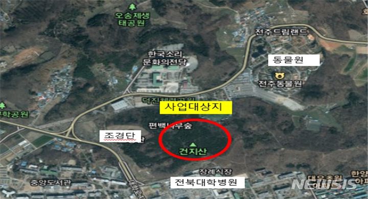 [전주=뉴시스]윤난슬 기자 = 사업 위치도.(사진=전주시 제공)