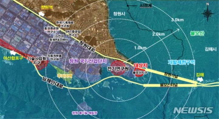 [창원=뉴시스]창원 강소연구개발특구 불모산지구 17만㎡ 추가 지정 위치도.(자료=경남도 제공)2024.06.22. photo@newsis.com