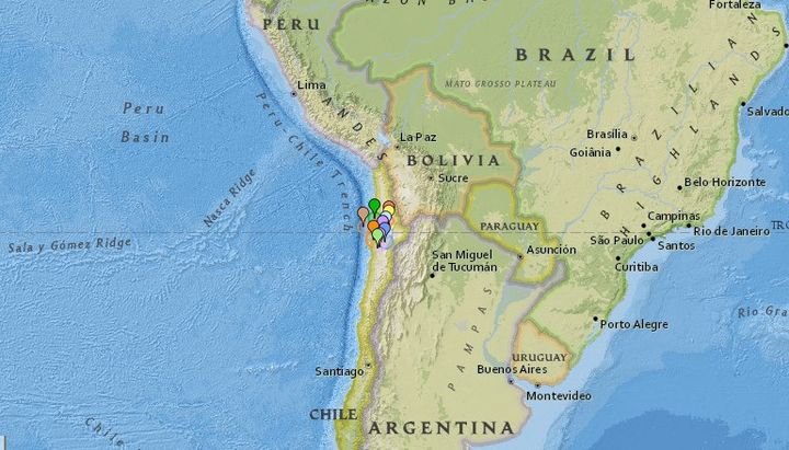 칠레 북부 안토파가스타서 규모 5.2 지진 발생