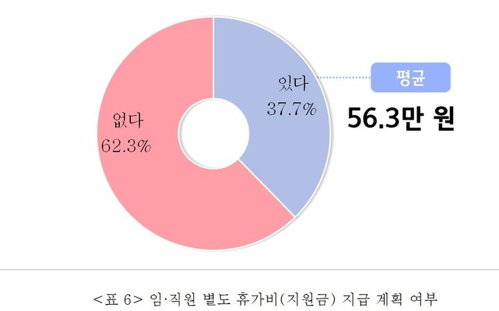 [서울=뉴시스] 임직원 별도 휴가비 지급 계획 여부. 2024.07.11. (사진=중소기업중앙회 제공) *재판매 및 DB 금지