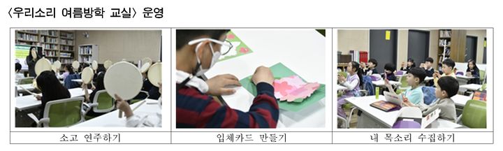 [서울=뉴시스]우리소리 여름방학 교실. 2024.07.24. (사진=서울역사박물관 우리소리박물관 제공) *재판매 및 DB 금지