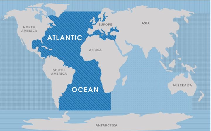 대서양. 지구 표면적의 20%, 바다 표면적의 29%를 차지하고 있다. *재판매 및 DB 금지