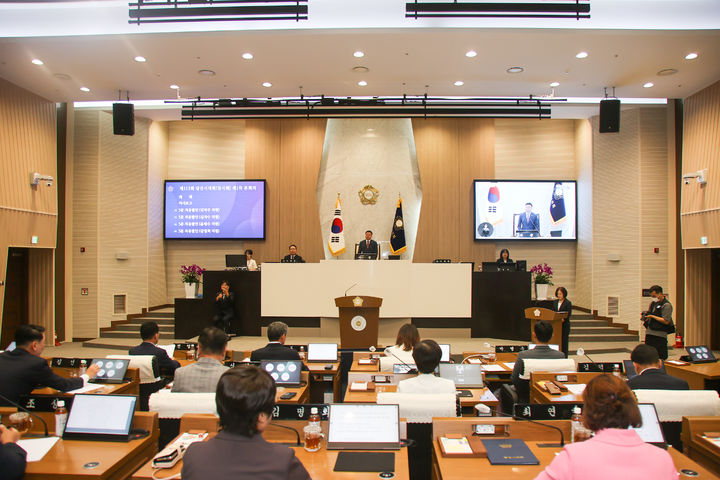 [당진=뉴시스] 지난 3일 당진시의회 본회의장에서 제 113회 임시회 제1차 본회의가 열리고 있다. (사진=당진시의회 제공) 2024.09.04. photo@newsis.com *재판매 및 DB 금지