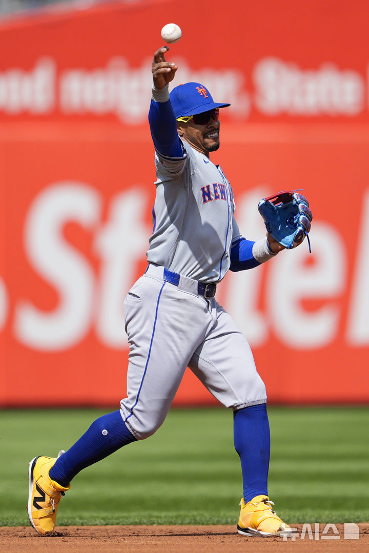 [필라델피아=AP/뉴시스] 메이저리그(MLB) 뉴욕 메츠의 프란시스코 린도어. 2024.09.16