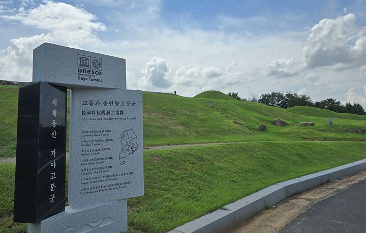 [창녕=뉴시스] 안지율 기자 = 창녕 교동과 송현동 고분군. (사진=창녕군 제공) 2024.09.20. photo@newsis.com *재판매 및 DB 금지