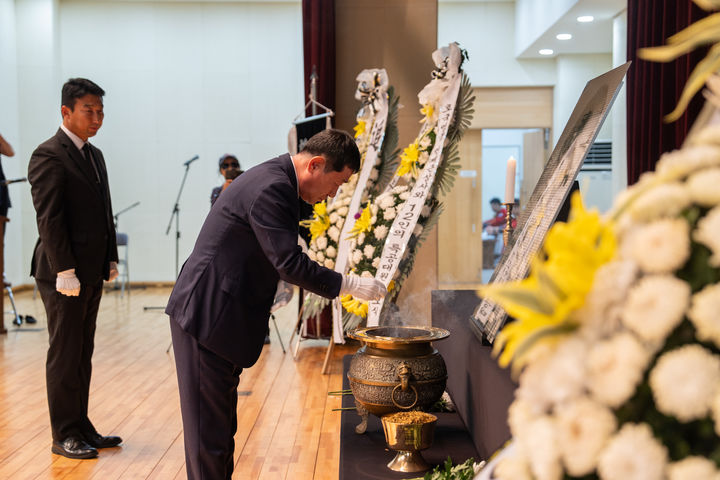 호국영웅 연제근 상사 74주기 추모식(사진=증평군 제공) *재판매 및 DB 금지