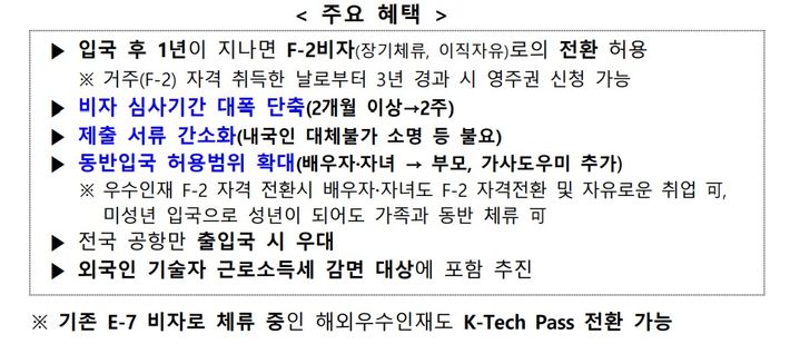 첨단산업에 글로벌 해외인재 유치…비자부터 취업까지 한번에