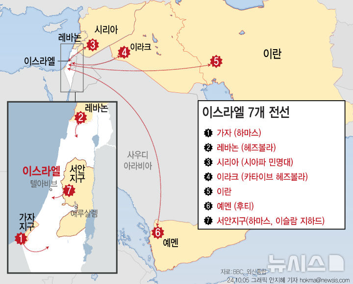 확대되는 이스라엘 전선…'5차 중동전쟁' 일촉즉발[가자전쟁 1년➁]