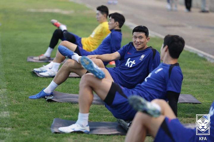 [서울=뉴시스]축구대표팀 '임시 주장' 김민재. (사진=대한축구협회 제공)