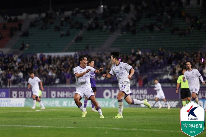 [서울=뉴시스]K리그2 전남 동점골. (사진=프로축구연맹 제공)