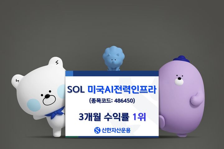 신한운용, '미국AI전력인프라' ETF 3개월 수익률 1위