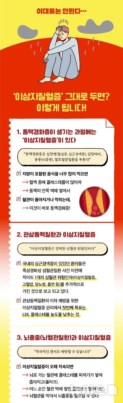 [서울=뉴시스]한국지질·동맥경화학회와 한국헬시에이징학회는 공동 제작한 '3대 만성질환 첫 진단자'를 위한 인포그래픽 3편 중 2편을 공개했다. (인포그래픽= 한국지질·동맥경화학회 제공) 2024.11.25. photo@newsis.com. 