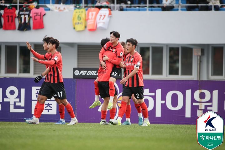 [서울=뉴시스]K리그1 강원 양민혁, 고별전서 득점포. (사진=프로축구연맹 제공)