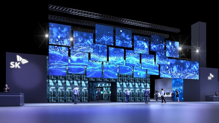 [서울=뉴시스] CES2025 SK 전시관의 입구인 ‘혁신의 문(Innovation Gate)’의 조감도. (사진=SK) 2025.1.6. photo@newsis.com *재판매 및 DB 금지