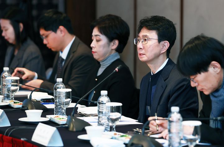 [서울=뉴시스] 박종원 산업통상자원부 통상차관보가 23일 서울 중구 웨스틴조선호텔에서 열린 미국 신 행정부 대(對) 멕시코 통상정책 관련 민관 합동 대응회의에서 발언하고 있다. (사진=산업통상자원부 제공) 2025.01.23. photo@newsis.com *재판매 및 DB 금지